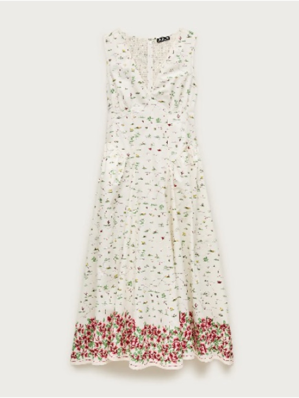 J. Crew V Neck Map Dress
